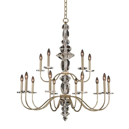 Kalco Allegri Bolivar (10+5) Light 2 Tier Chandelier 031252-041-FR001